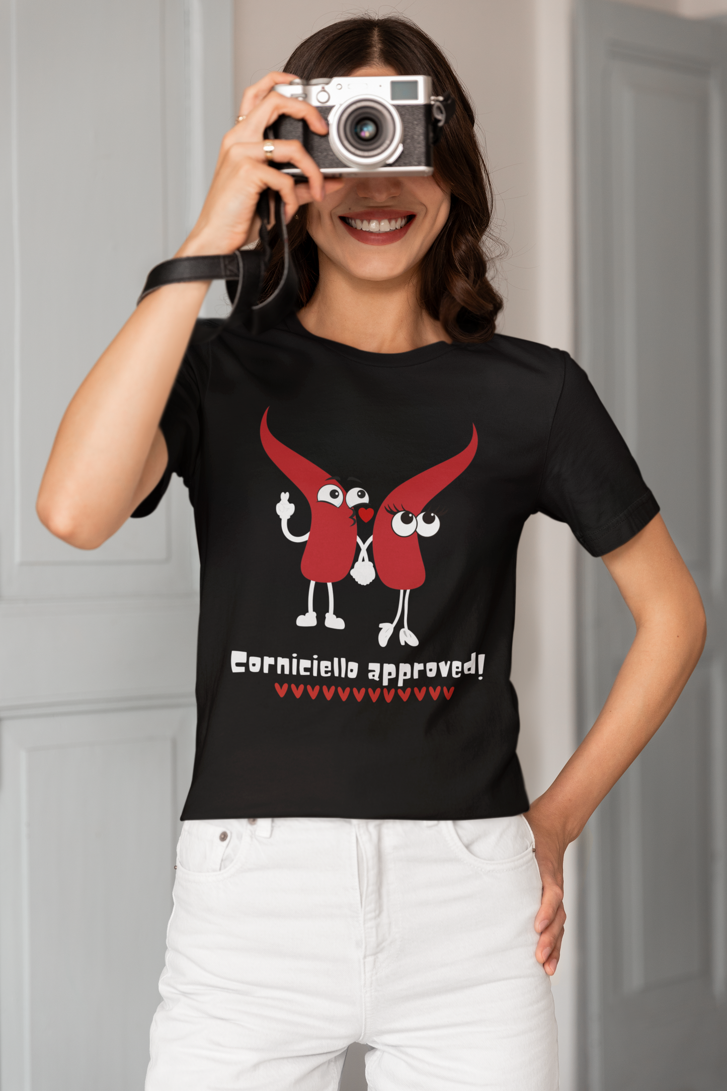 T-shirt Unisex Curniciello Love – Maglietta portafortuna in stile napoletano
