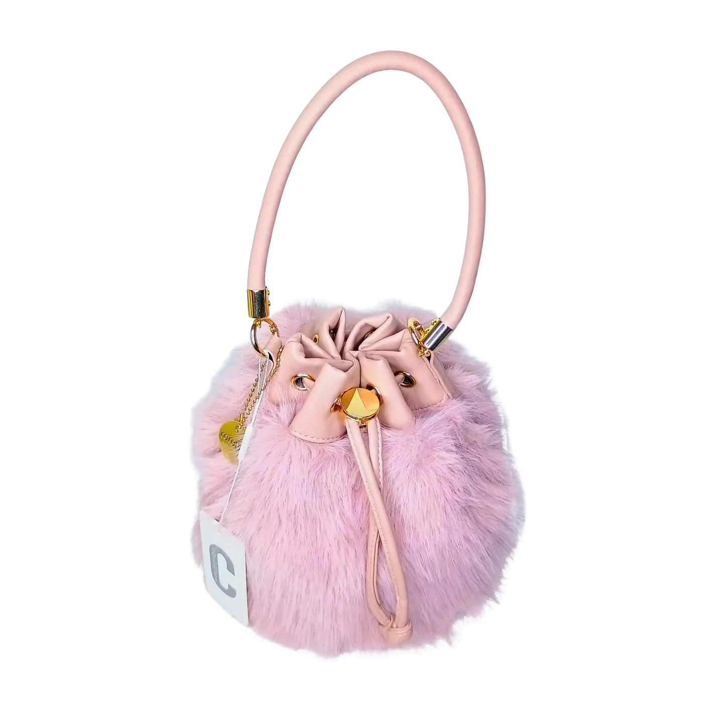 Bucket Bag Faux Fur with Shoulder Strap - MS-8394