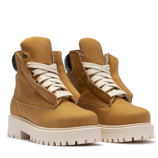 Boot in pelle Beige